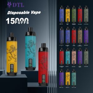 Dispositivo di sigaretta elettronica usa e getta Vape da 15000 tiri DL/DTL E-Shisha/Hookah con schermo, controllo del flusso d'aria e ricaricabile AL FAKHAR Crown Bar